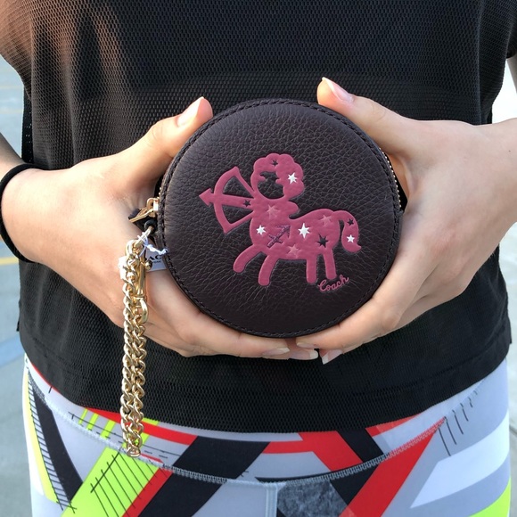 Coach Accessories - 🎁Coach Round Coin Case With Sagittarius